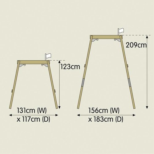 TP-Toys swing frame Explorer wood