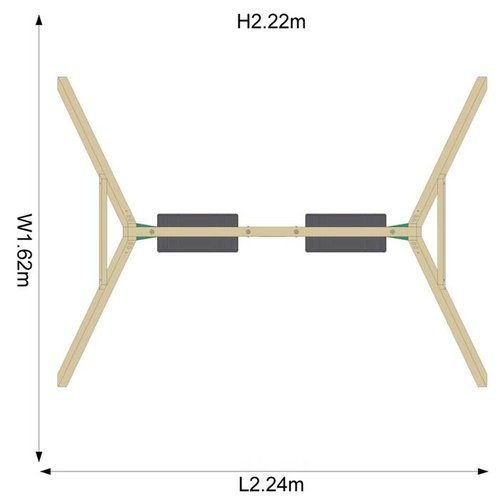 Swing satt dobbel tømmer PLUM Swing satt dobbel tømmer