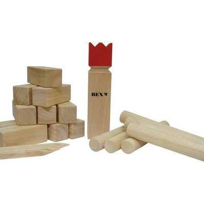 Kubb original with red king