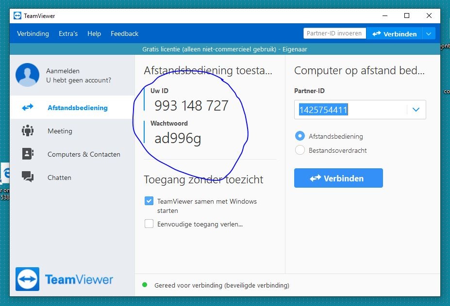 Teamviewer stap 5