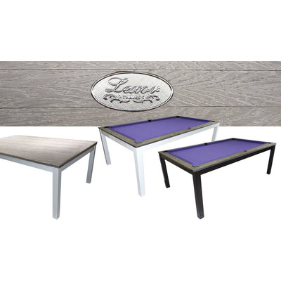 Pool table Lexor dinner brushed gray div. sizes and colors