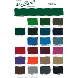 Pool billiard cloth Simonis 760 various colors. 195 wide per 10 cm