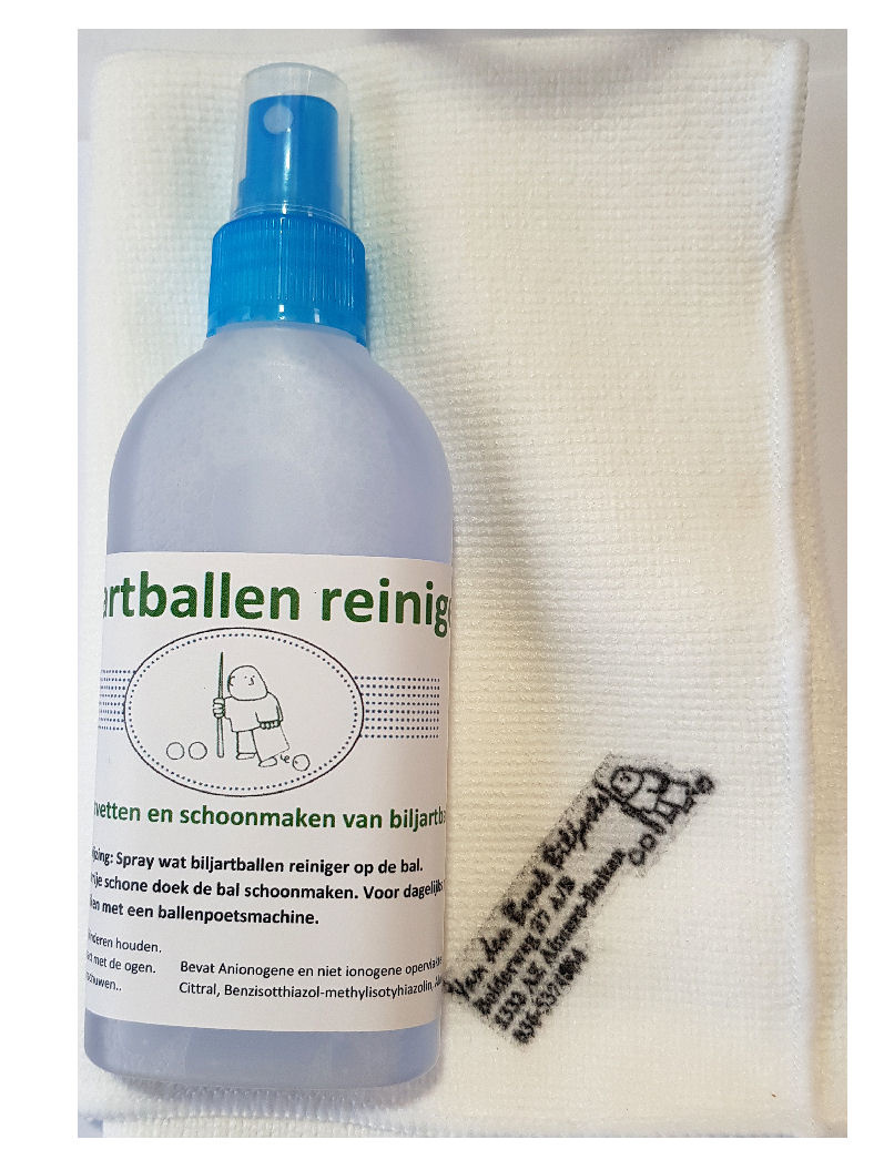 Microfiber cloth and ball spray Van den Broek billiards
