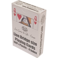 LION-GAMES Pokerkort Lion 100% plast, Bridge