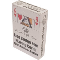 LION-GAMES Pokerkort Løve 100% plastik, Bridge
