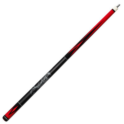 Carom cue NovaRossi Phoenix svart/rød