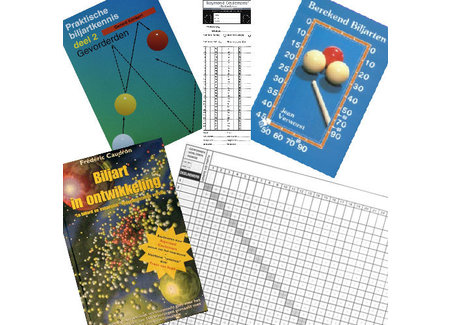 Biljardbøker, DVDer og trykksaker