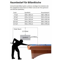 Dynamic Biljardbord Dynamic II, 9 fot, brunt.