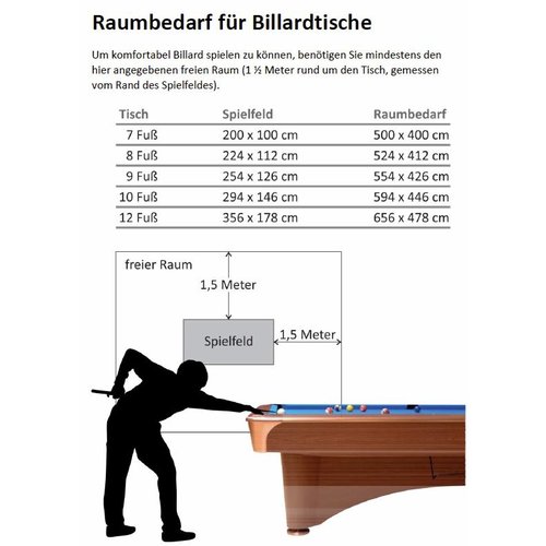 Dynamic Poolbord Dynamic III satinsort 7,8 eller 9 fod