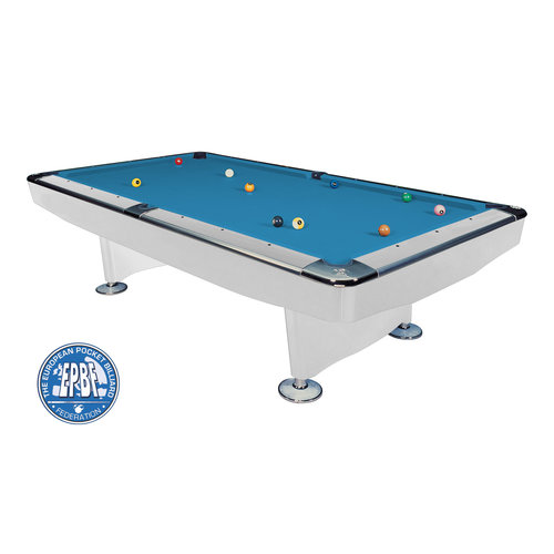 Dynamic Poolbord Dynamic II satin hvid 7 fod.