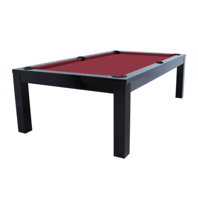 Pool table Penelope II. 8 feet. color glossy black. sheet burgundy