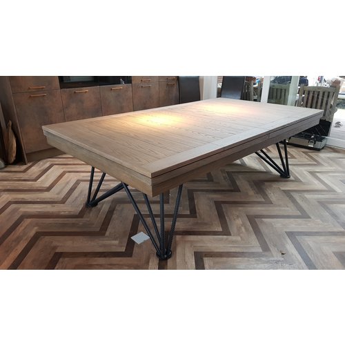 Pooltafel Dynamic Dauphine zilver mist eiken. Dynamic Pooltafel Dynamic Dauphine zilver mist eiken.