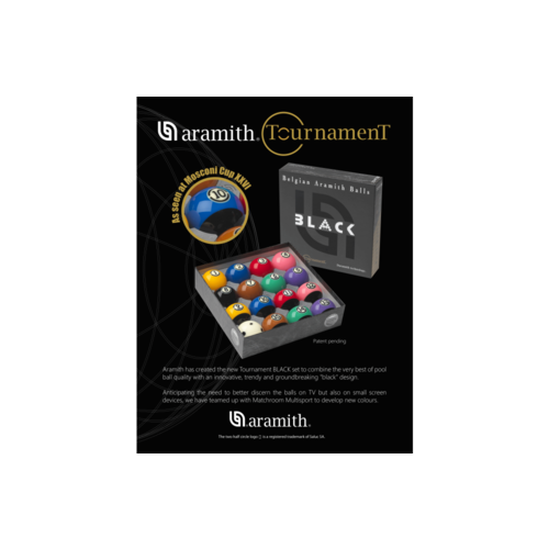 ARAMITH Ball set Pool 57.2mm Aramith Tournament Black Duramith.