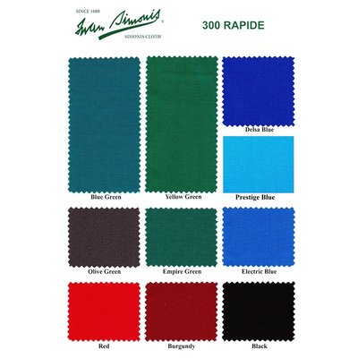 Carom billiard cloth Simonis 300 Rapide. 170 cm. Various colors