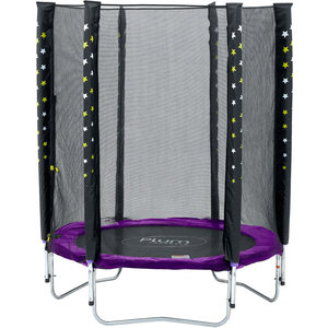 Plum trampoline Stardust with purple safety net