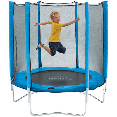 Plum trampoline Junior met veiligheidsnet blauw 4,5ft .