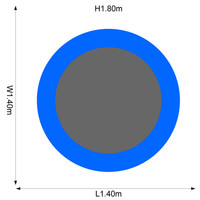 Plommetrampoline Junior med sikkerhetsnett blå 4,5 fot. Plum Plommetrampoline Junior med sikkerhetsnett blå 4,5 fot.