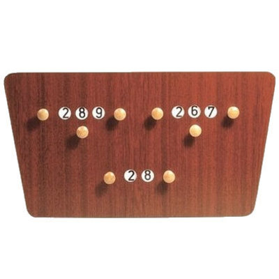 Billiard butterfly mahogany scoreboard