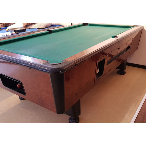 Van den Broek biljarts 7 foot pool table with coin insertion.