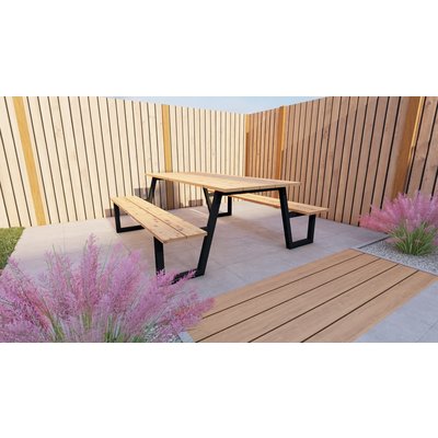 Picknicktafel ijzer frame mod A