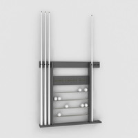 Cue rack i fargebiljard Montfort. Montfort Cue rack i fargebiljard Montfort.