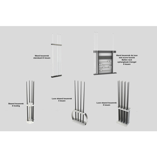 Montfort Cue rack i färg biljard Montfort.