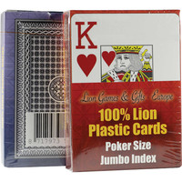 LION-GAMES Playing cards LION 100% plastic, Poker