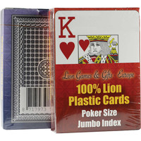 LION-GAMES Spelkort LION 100% plast, Poker