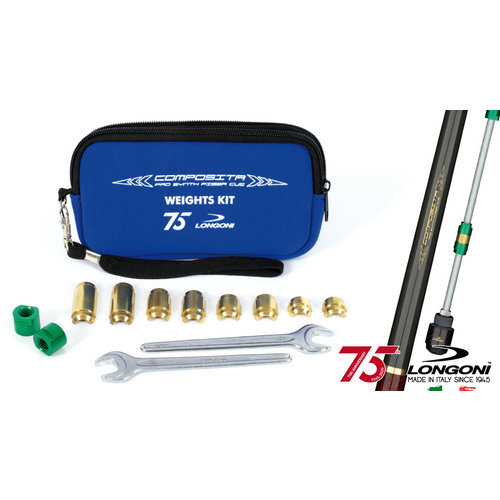 4 * Carom-kø Longoni Composita - Grafitt. inkl vektsett LONGONI 4 * Carom-kø Longoni Composita - Grafitt. inkl vektsett