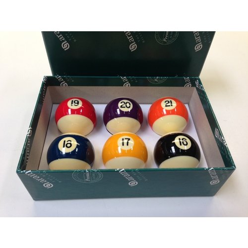 Poolballen Aramith 57,2 mm 'Baseball' nr. 16-21 ARAMITH Poolballen Aramith 57,2 mm 'Baseball' nr. 16-21