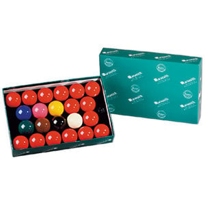 Aramith snooker balls in different sizes