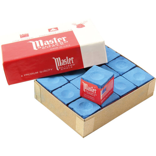 Master Master biljart krijt 12 stuks blauw