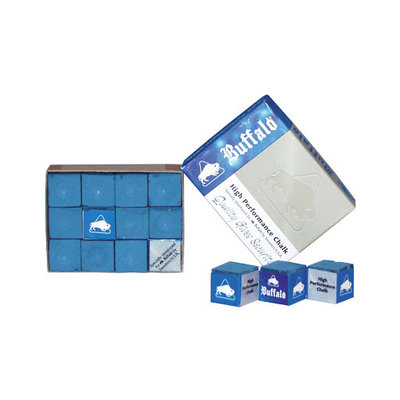 Buffalo biljart krijt blauw (12 stuks)