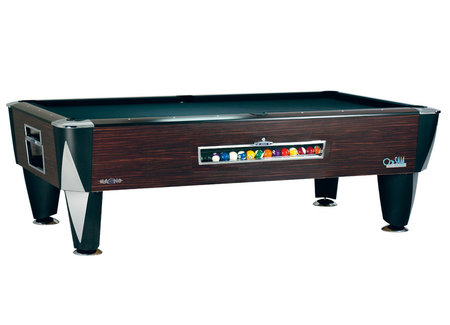 Myntdrivet biljardbord