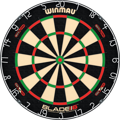Winmau Blade 6 dubbelkärnig darttavla.