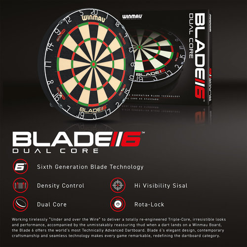 Winmau Winmau Blade 6 Dual Core dartboard.