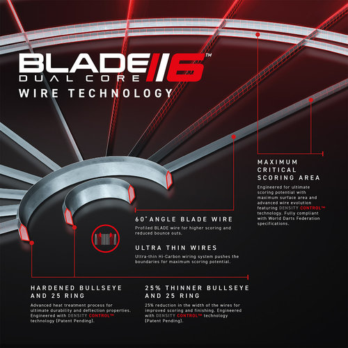 Winmau Winmau Blade 6 Dual Core dartboard.