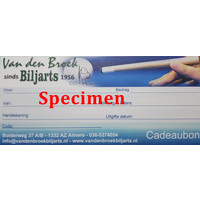 Van den Broek biljarts Gift voucher