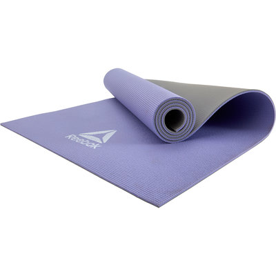 yoga mat Reebok 6 mm double sided purple/grey