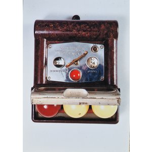 Billiard clock postcard