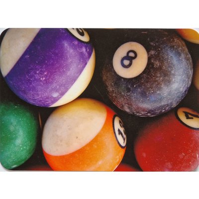 Pool balls postcard