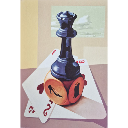 Van den broek biljarts chess postcard