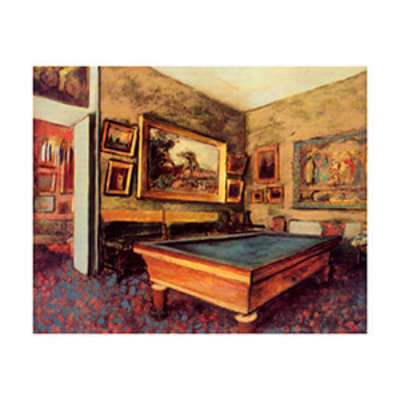 EDGAR DEGAS(1834-1917) - THE BILLIARD ROOM IN MENIL-HUBERT