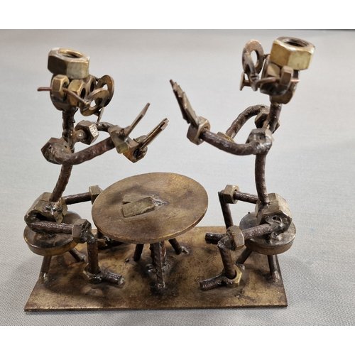 Beeldje kaarten koper 17 x 8 x 16 cm Beeldje kaarten koper 17 x 8 x 16 cm