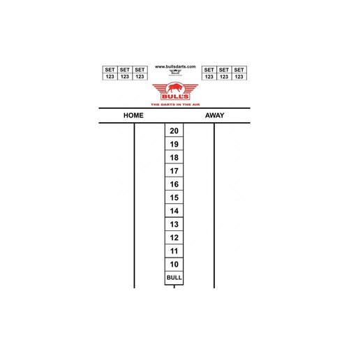 BULL'S Dart Scoreboard Bull's 35 x 25 cm