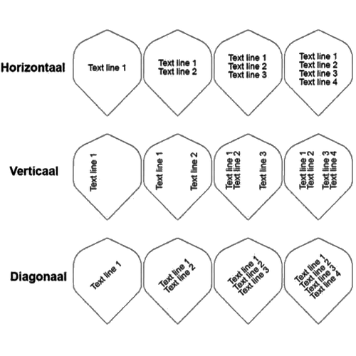 Van den broek biljarts Dart flight bedrukken met tekst