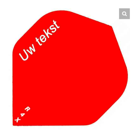 Dart flight bedrukken met tekst Van den Broek Biljarts