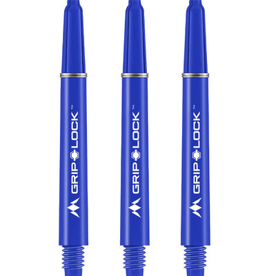 Mission Grip Lock Dart Shafts - Medium, Blue