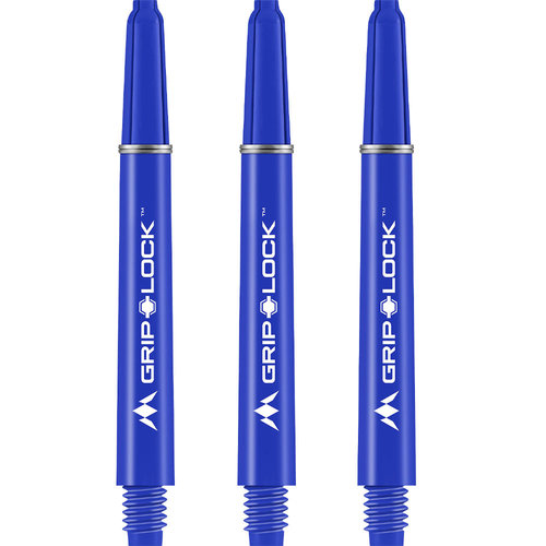 Mission Grip Lock Dart Shafts - Medium, Blue