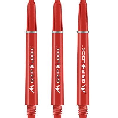 Mission Grip Lock Dart Shafts - Medium, Red